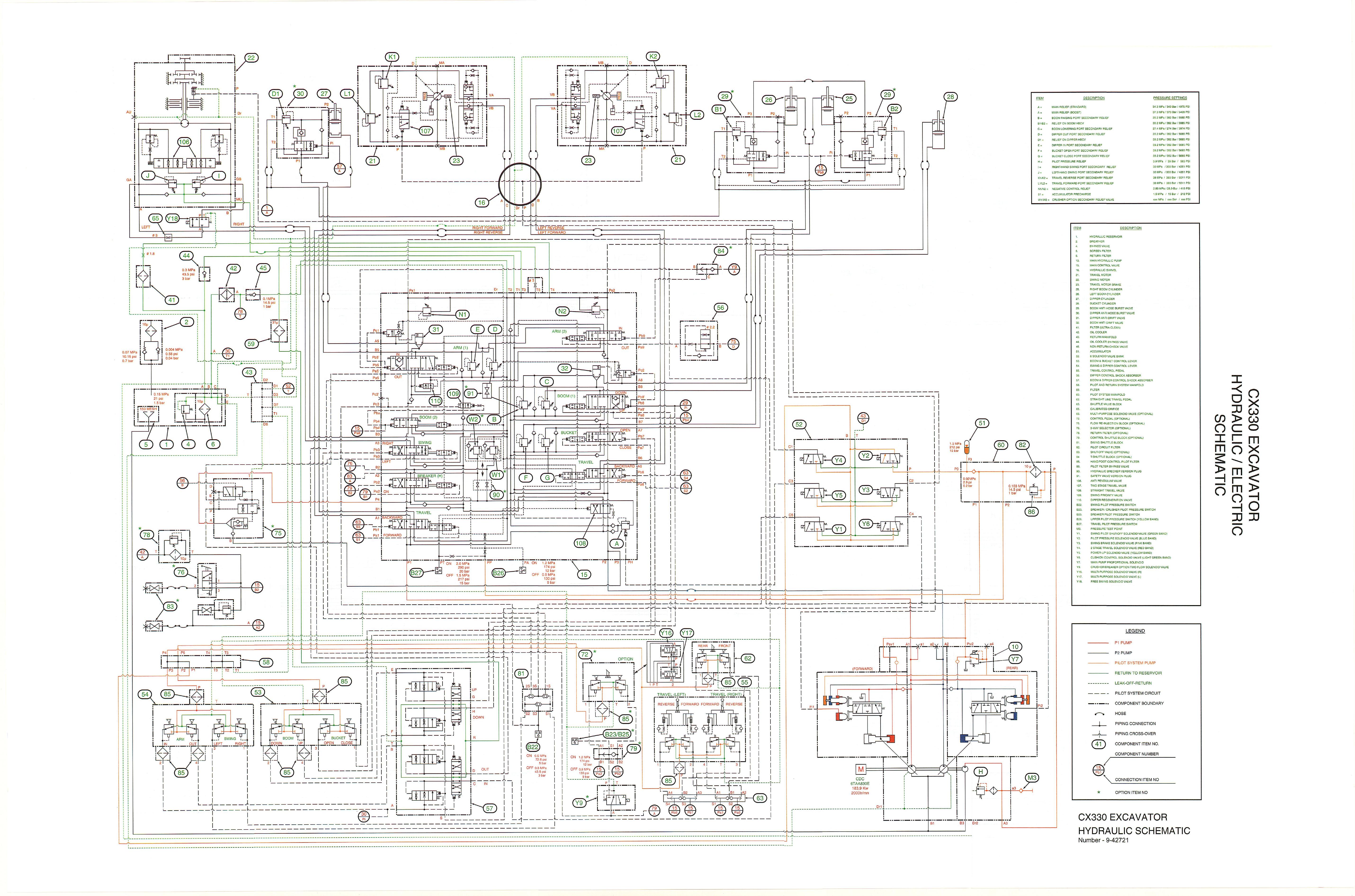 CX330C EXCAVATOR ELECTRICAL SCHEMATIC